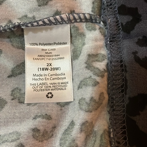 ATHLETIC WORKS:NWOT; Women’s Size 2X grey/black leopard print joggers set. - Picture 6 of 6